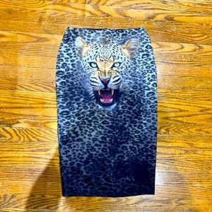 Iron Fist leopard cheetah pencil skirt